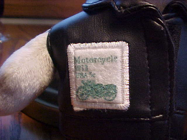 Scarce Motorcycle (For Rose) Commemorative STAMP Bear