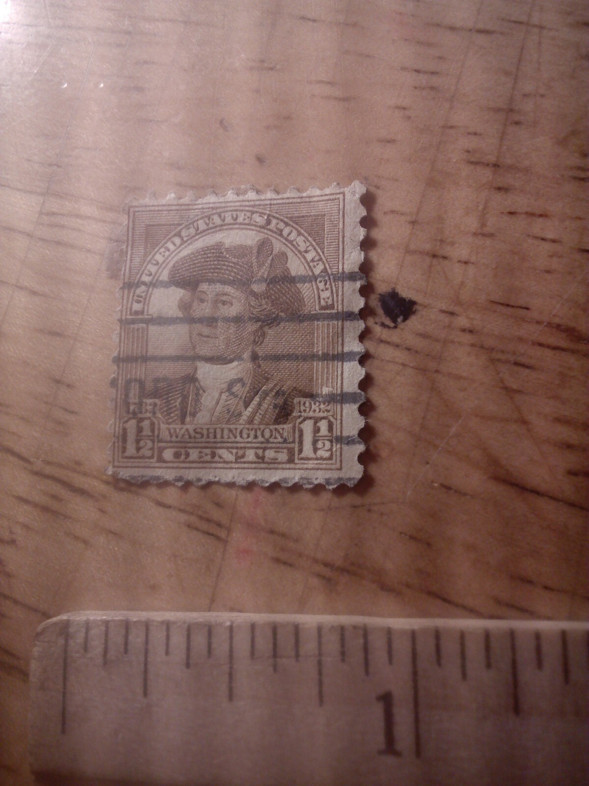1932 1-1/2¢ Washington Bicentennial. Washington By Charles Willson Peale.