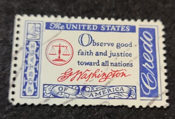 # 1139 – 1960 4c American Credo: George Washington Used 1 Stamp + 2 FREE Stamps