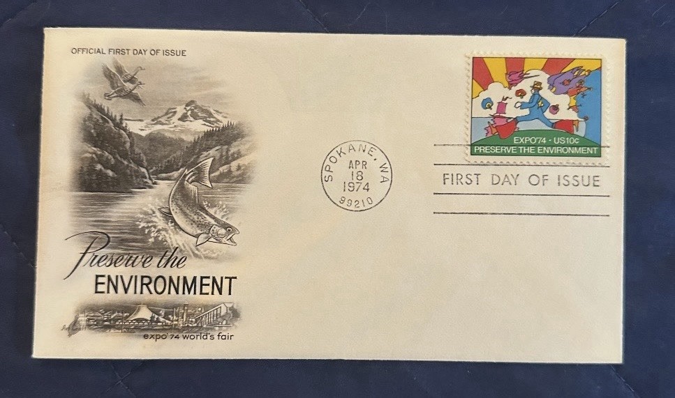 1974 First Day of Issue – Postage Stamp honoring Peter Max Art Craft