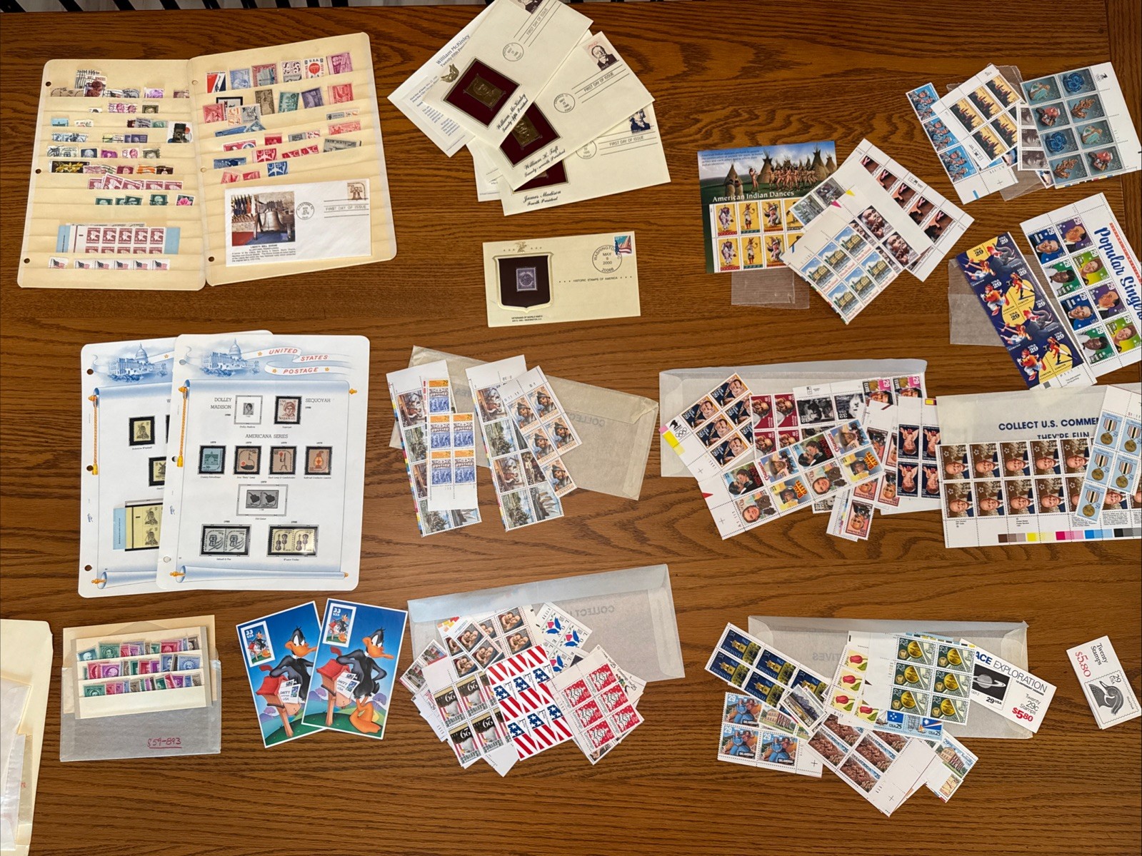 Lot of MNH Multi Value Stamps, U.S. Postage Stamps, Air Mail, Block, FDOI