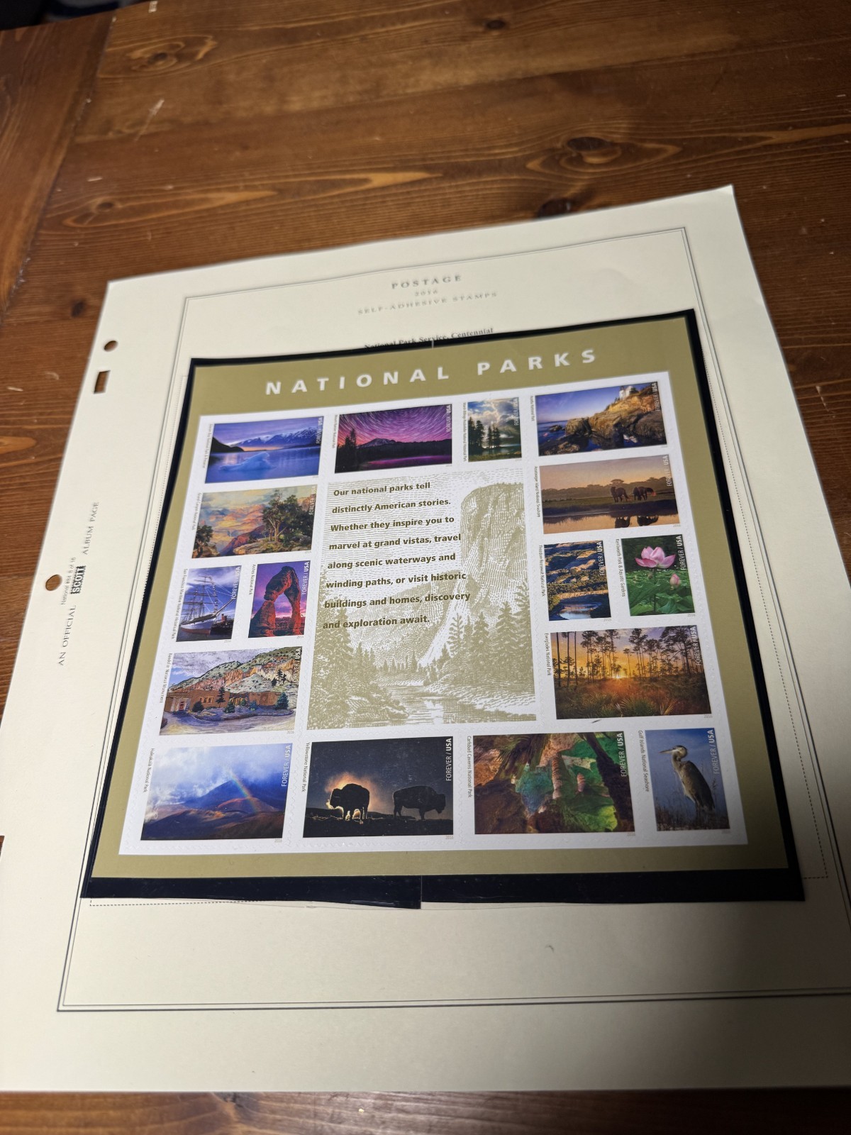 2016 US SCOTT 5080 PANE OF 16 NATIONAL PARKS FOREVER STAMPS MNH