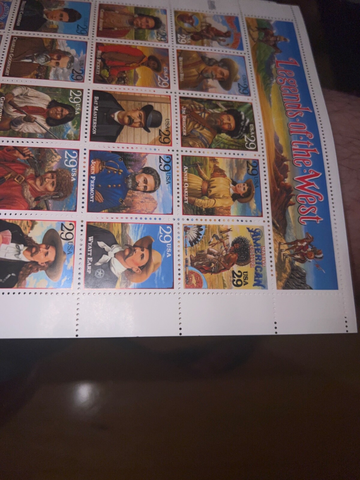 See Photos. US 2869 Legends of the West, Stamp Sheet, Mint NH