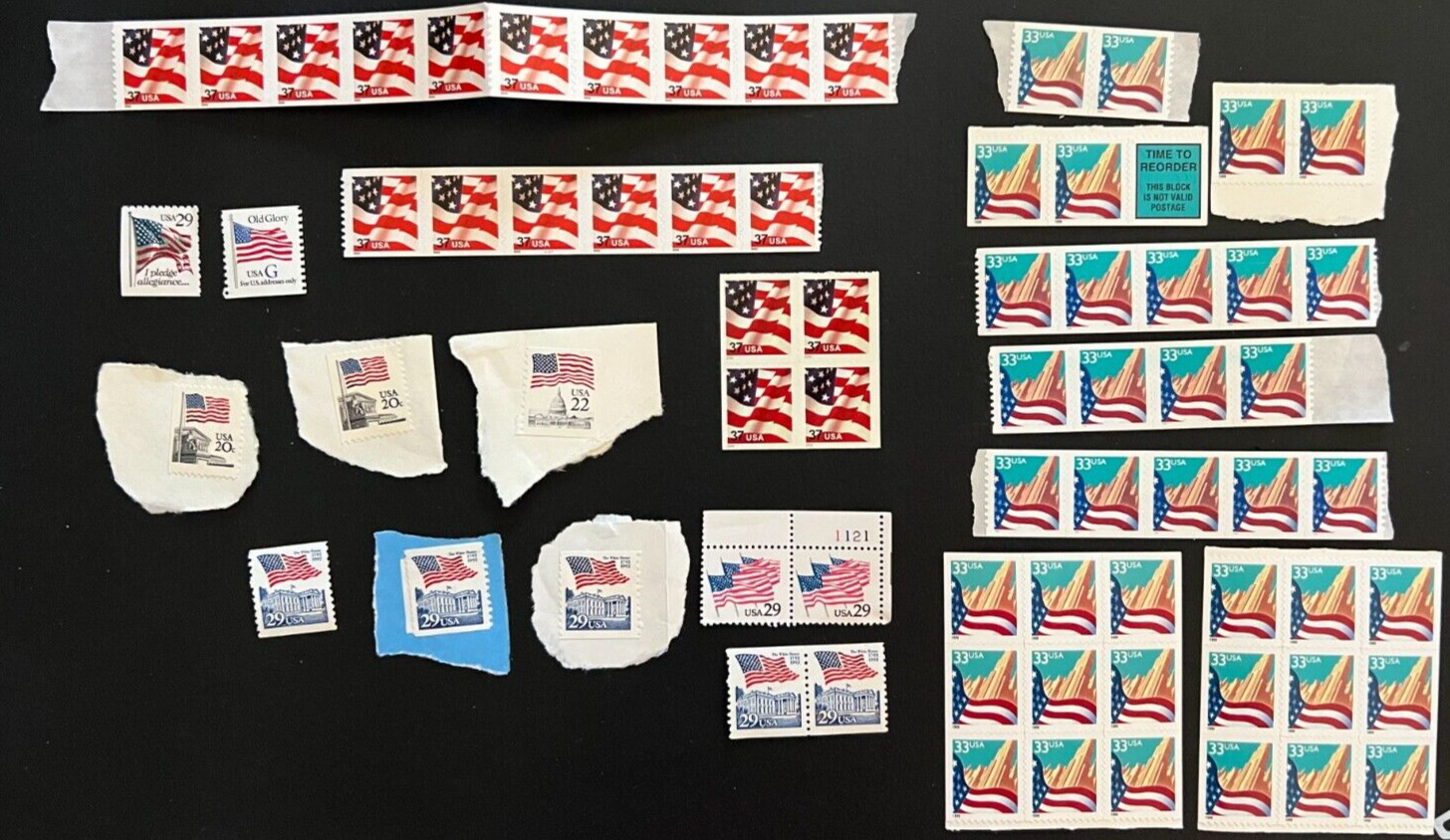 Flag Stamps .20 .29 .33 .37 Cents (70) 1993 1999 2002 Total MNH