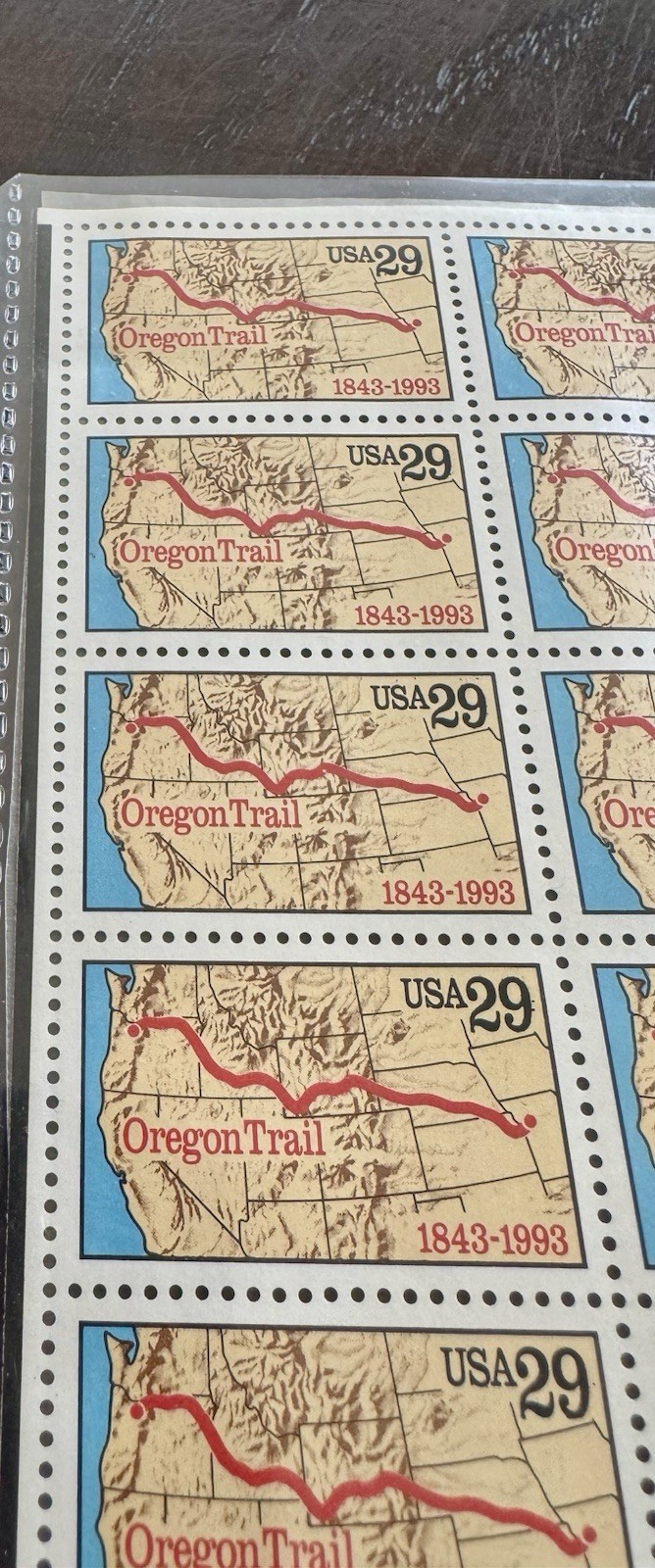 Scott # 2747 Oregon Trail 1993 Commemorative Stamps 29c Full Sheet MNH