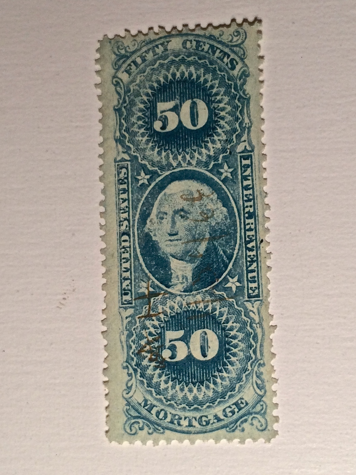 US INTERNAL REVENUE MORTGAGE 50 CENT STAMP Scott’s # R59A