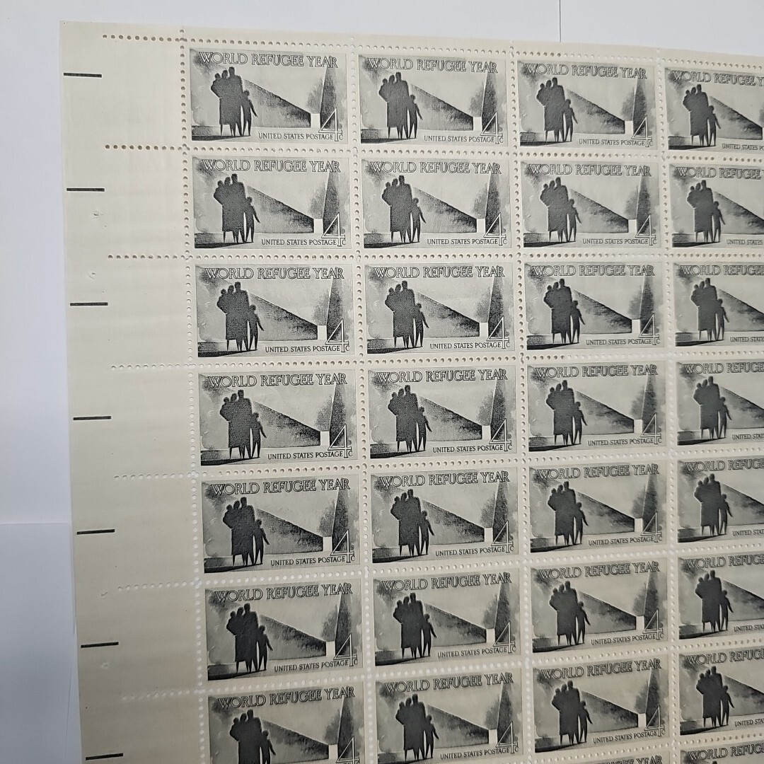 Stamp US Postage 4c 4 Cent Sheet OF 40 Stamps World Refugee Year
