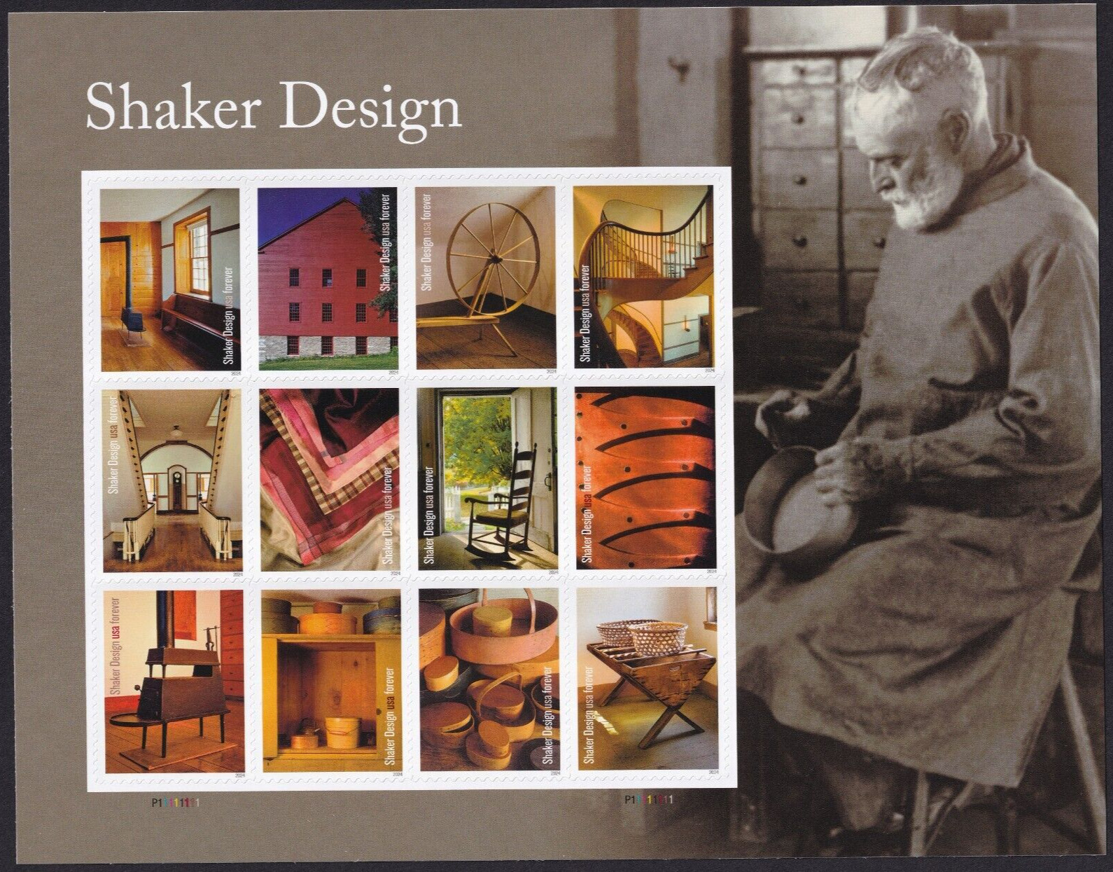 USPS Shaker Design Sheet of 12 Forever Stamps