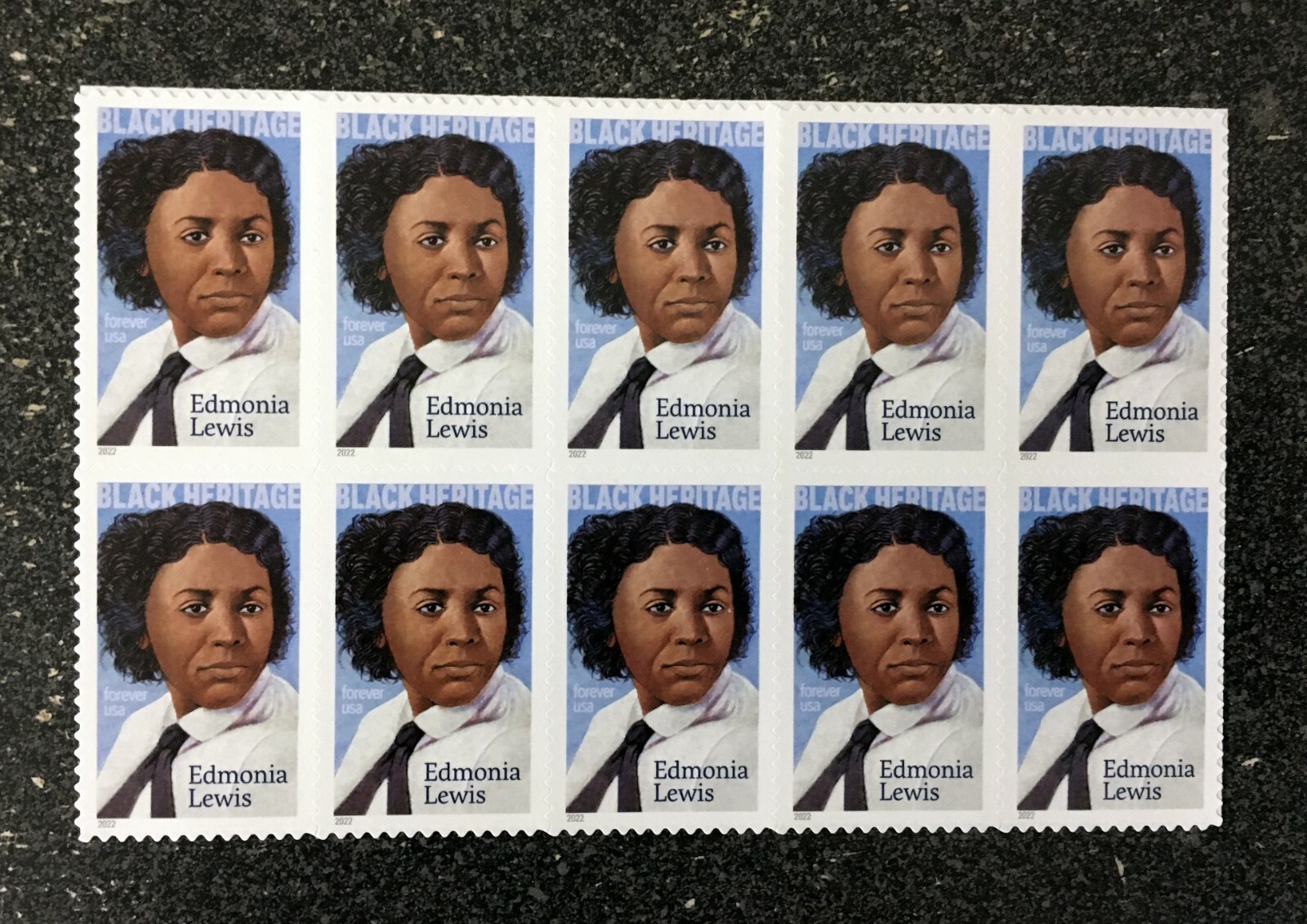 2022USA #5663 Forever Edmonia Lewis – Black Heritage – Block of 10 postage