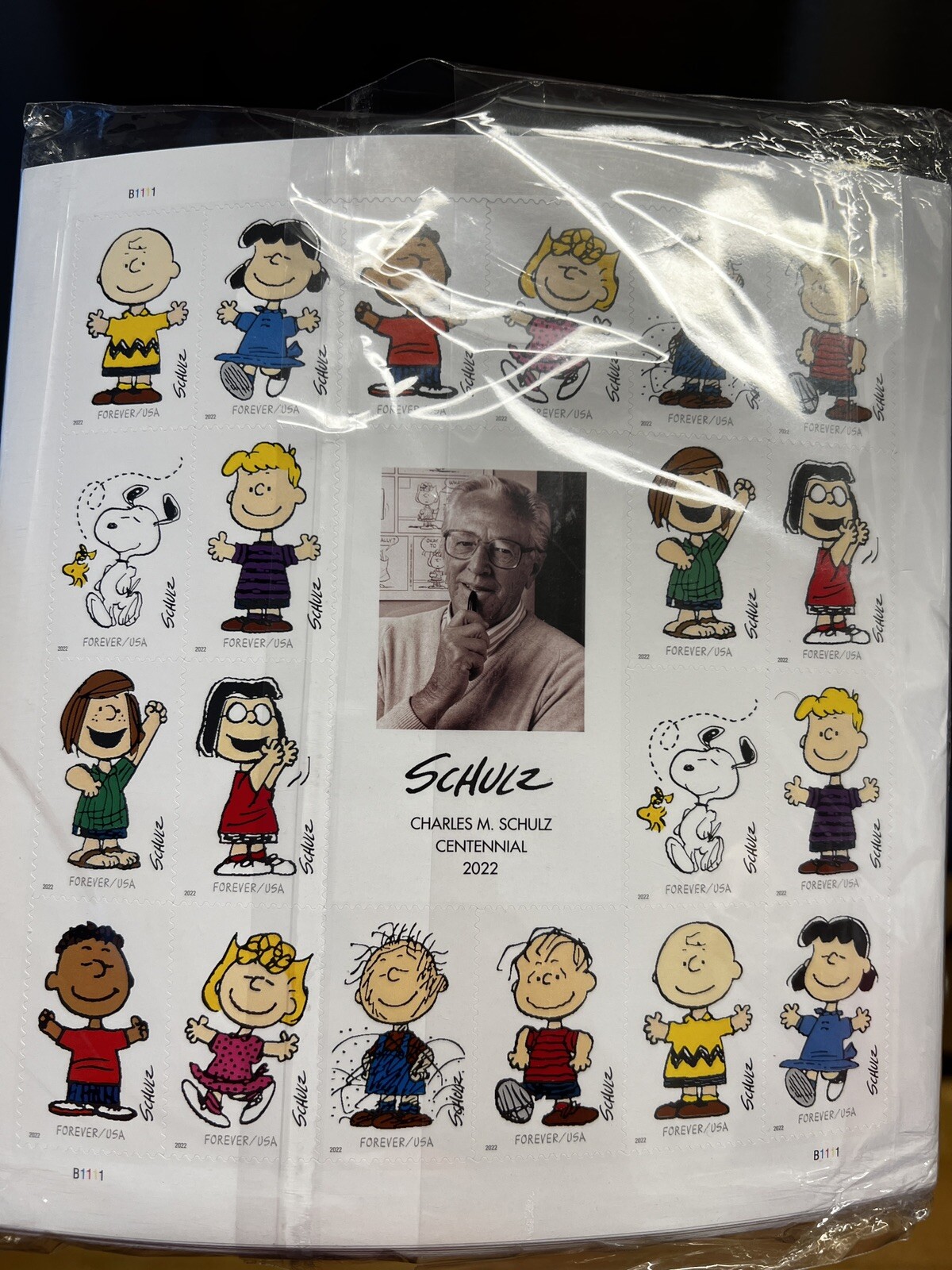2022 SHEET/100 FIRST CLASS FOREVER STAMPS SCHULZ PEANUTS