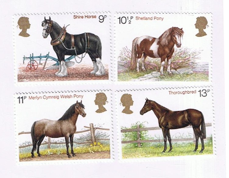 Stamps Great Britain UK 1978 #839-42 Shire Horses MNH