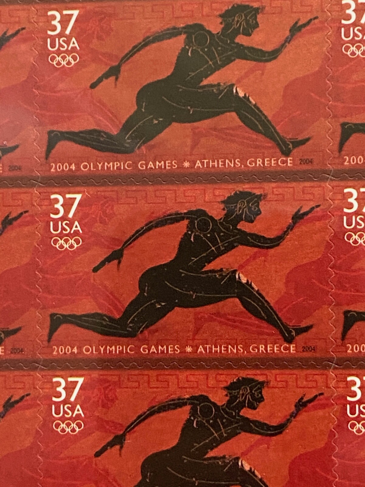 2004 Olympic Games US Postage Stamps, Athens (20 x $0.37, Full Sheet, Unused)