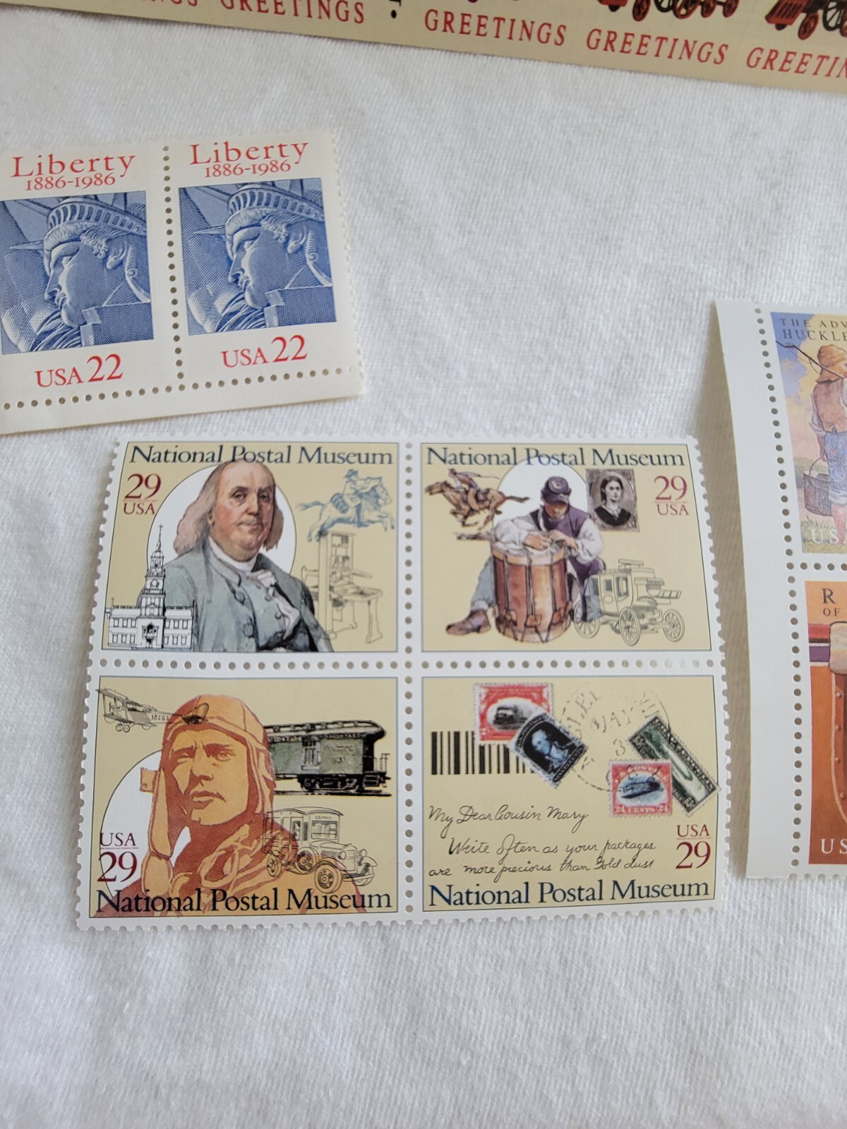 Lot Of USPS Postage Stamps 90s WWII Love $9.95 Eagle Minerals Liberty Mexico