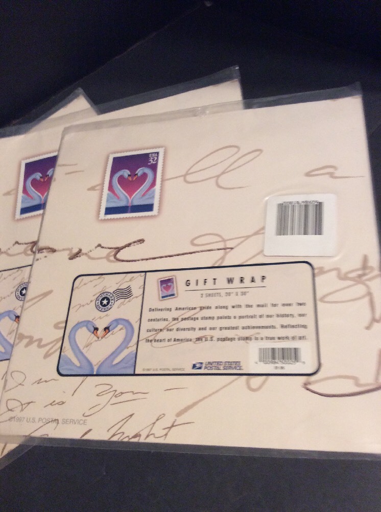Us Postal Love Stationary And Wrapping Paper Vintage Postage Stamp USPS
