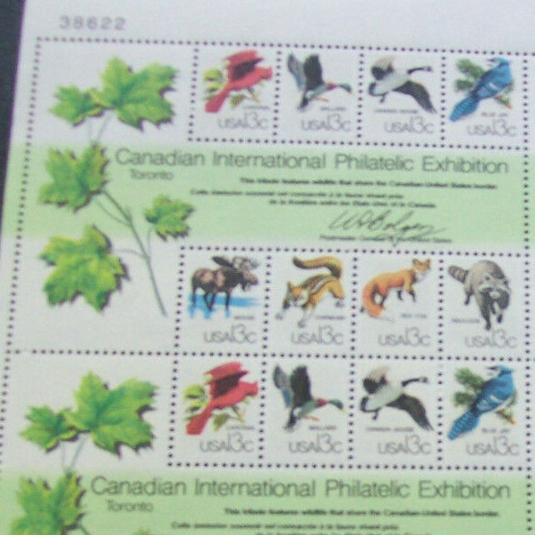 USPS Scott 1978 Pane Of 48 Canadian Philatelic Exhibition Stamps 13 Cents MNH
