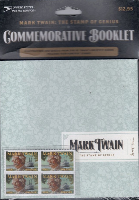 Mark Twain: Stamp of Genius 40-Page Booklet & 4 Forever Stamps 2011 Scott #4545