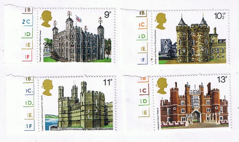 Stamps Great Britain UK 1980 #831-4 Castles MNH
