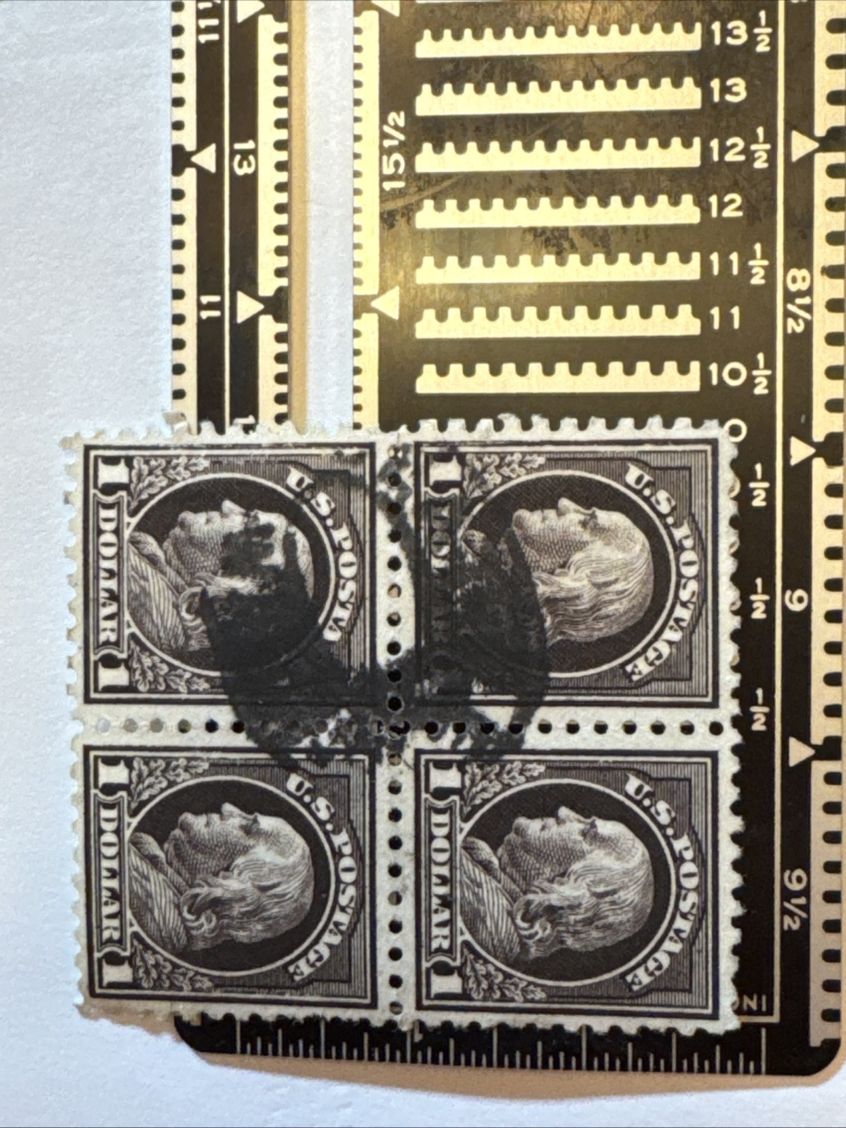 Scott #478 – $1 Franklin – Violet/Black – Beautiful Quad Together! Awesome Add!!