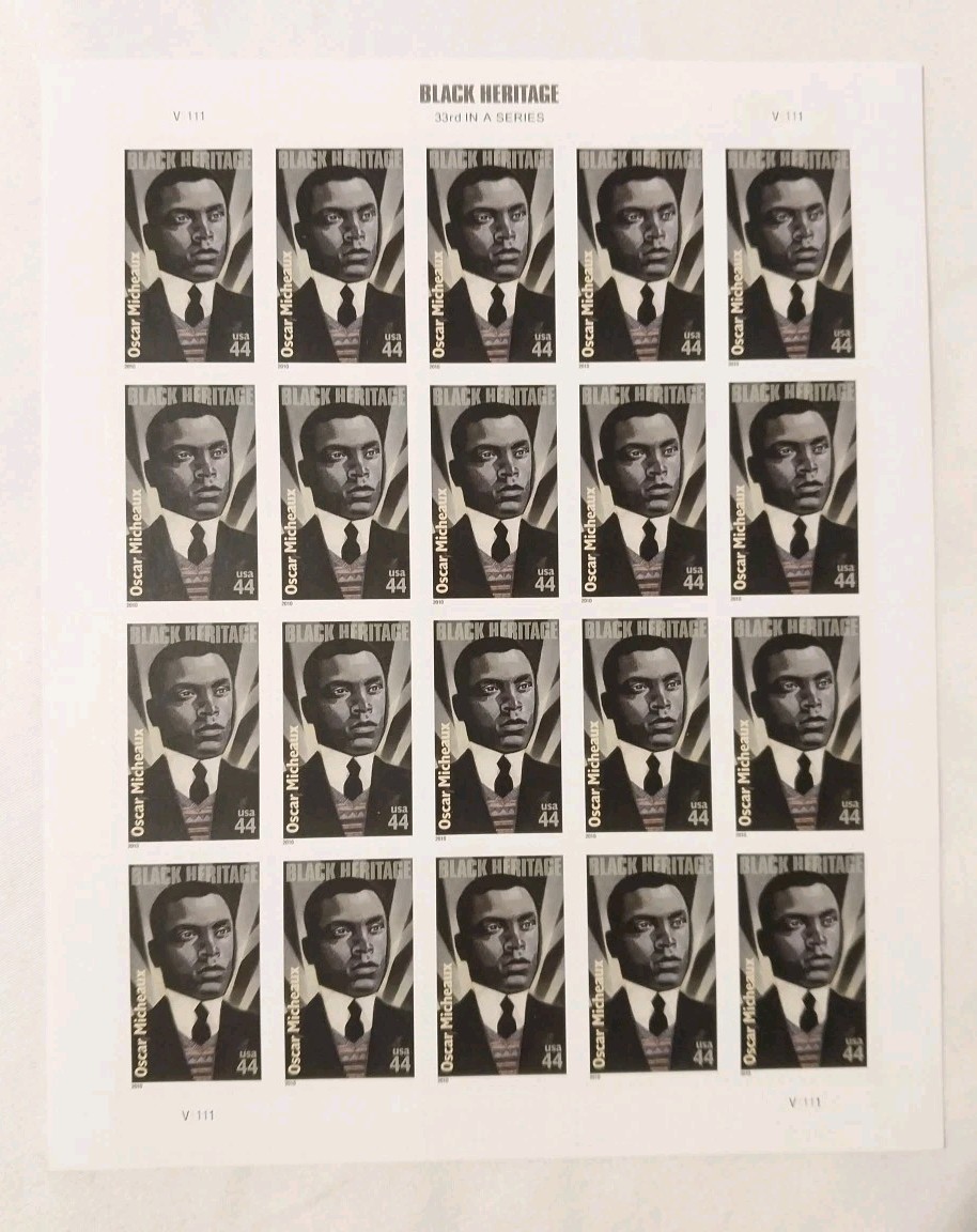 US 2010 SC 4464 44c Black Heritage Oscar Micheaux – Full Sheet of 20 – MNH Fresh