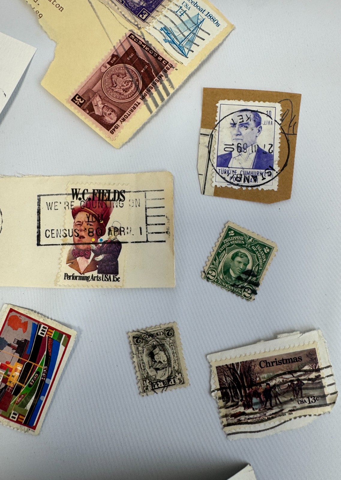 Vintage Worldwide Stamp Collection Lot USA and International Commemoratives