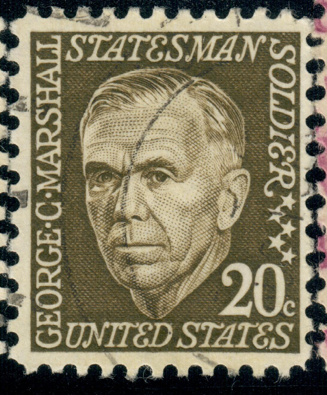 USA – 1967 – Prominent Americans – George C. Marshall – 20¢ – #3695