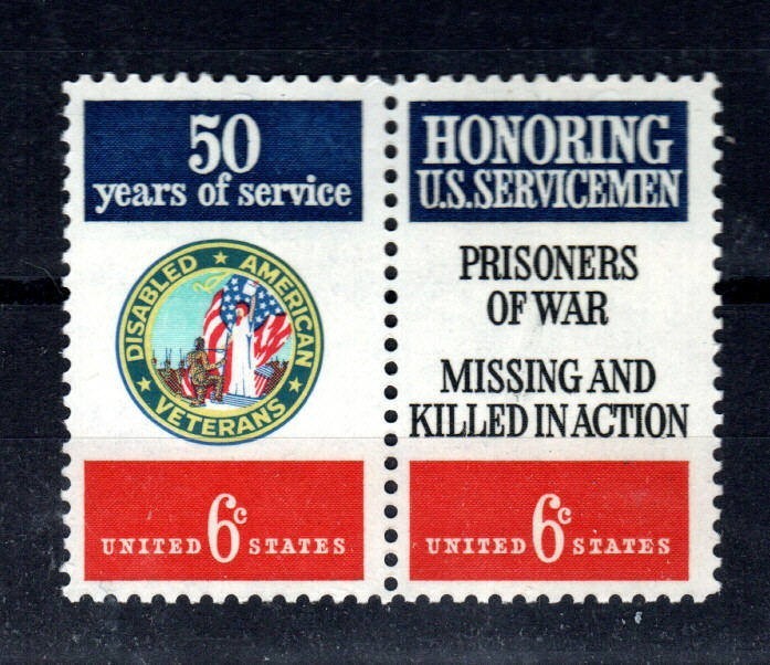 US Stamps – 1970 – 50 Years of Service-Disabled Veterans (SC# 1421-1922)