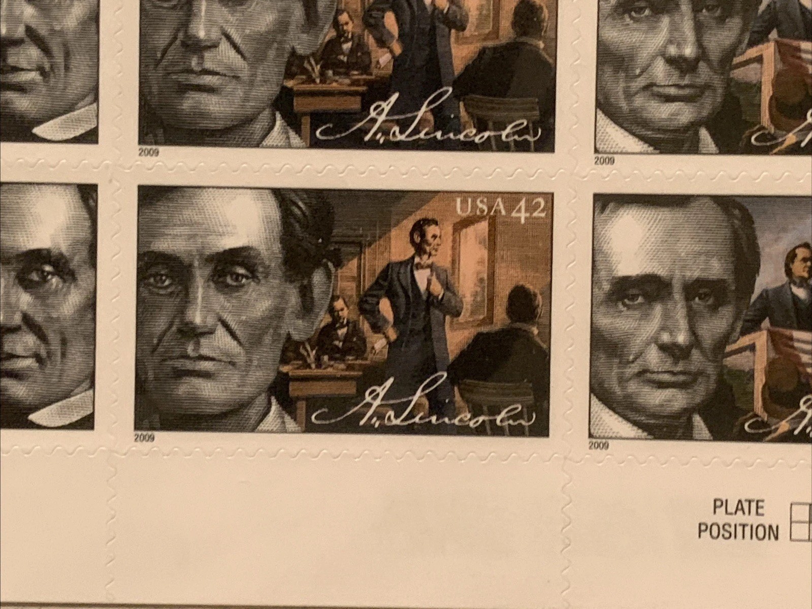 US 2009 SC 4380-4383 42c President Abraham Lincoln – Sheet of 20 – MNH SEALED
