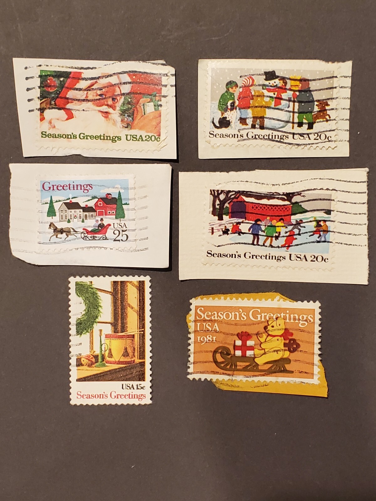 Seasons Greetings Christmas stamps