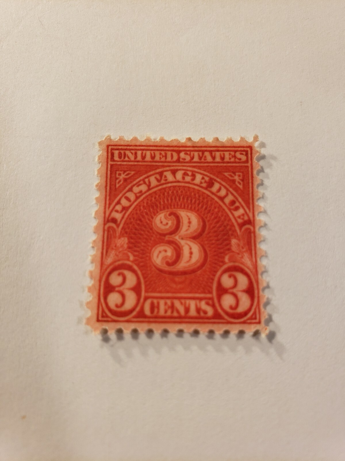 United States Postage Due 3 Cent Stamp 3 cent