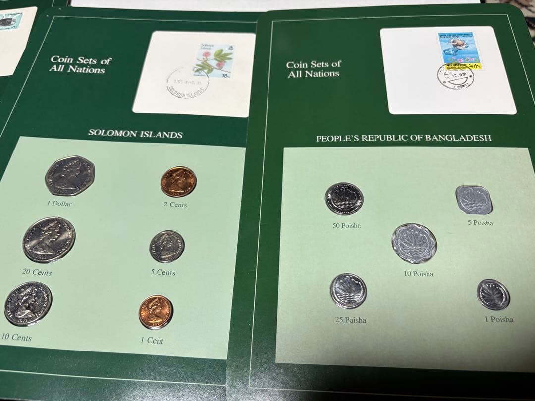 New and unopened Franklin Mint Iceland 6 types & Bangladesh 5 types set ①