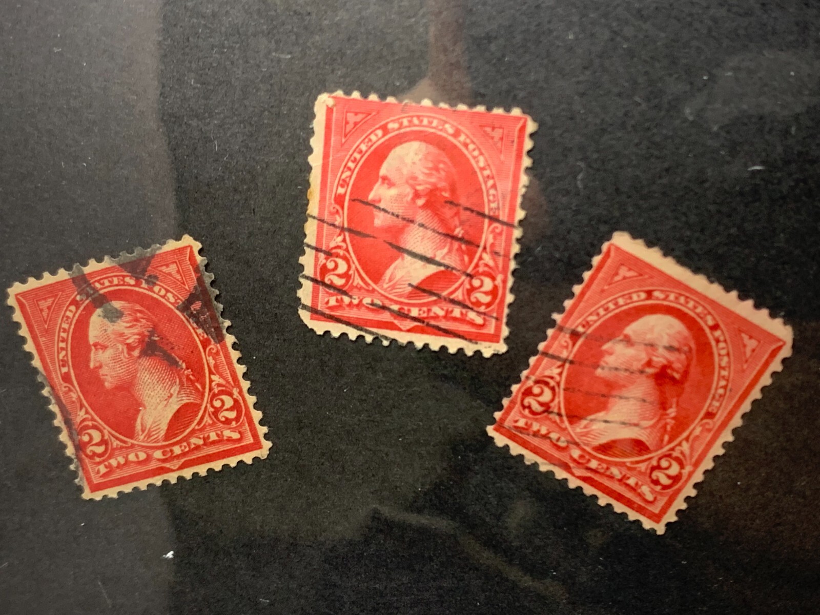 USA Stamps Scott 252, 2c Washington Type III Pale Carmine Used (3x)
