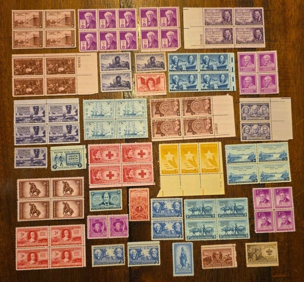 Lot of 70+ U.S. Vintage Stamps – Historical Figures, Events & Charities N