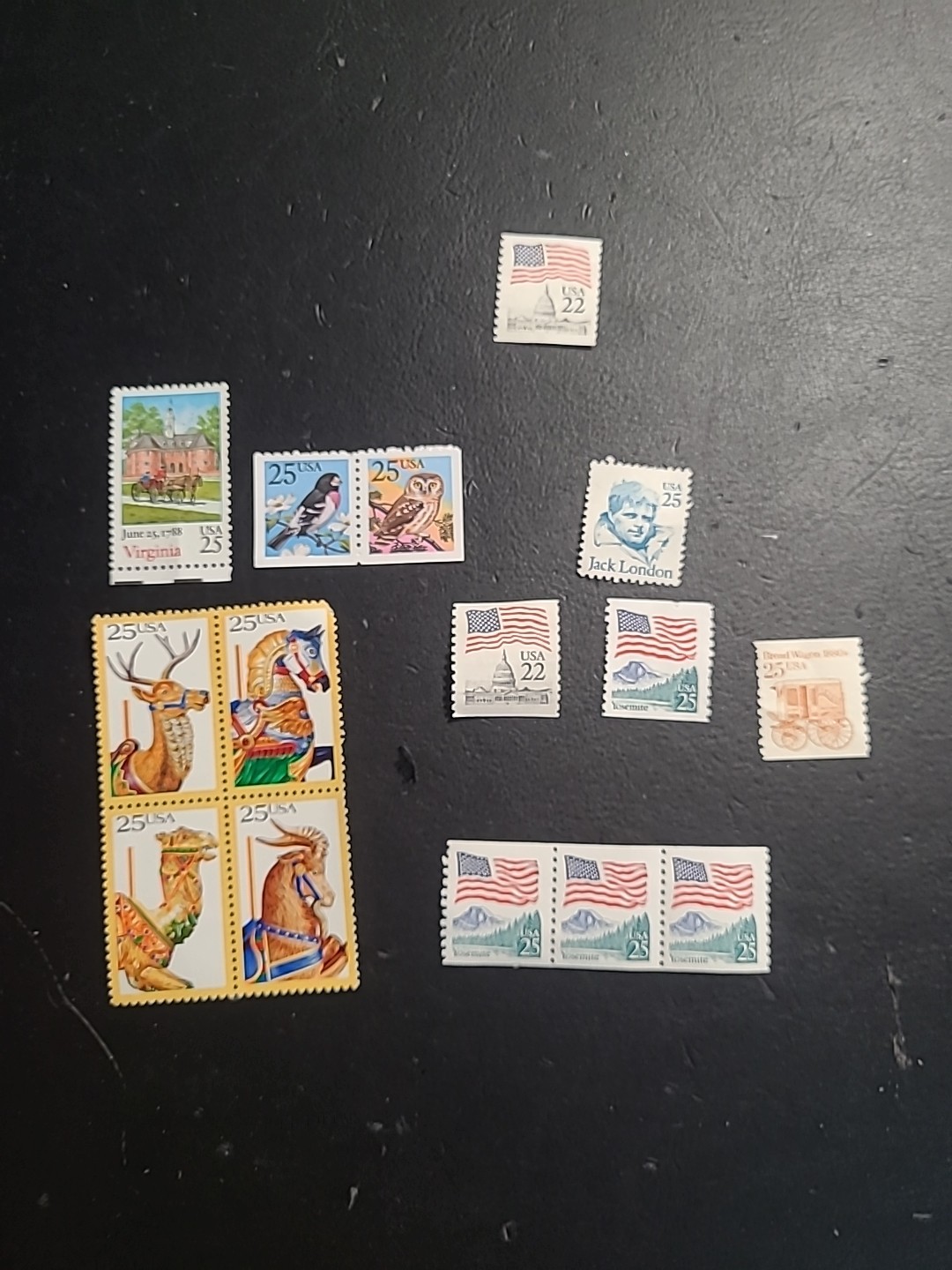 15 Various USPS Stamps 22 & 25 Cents