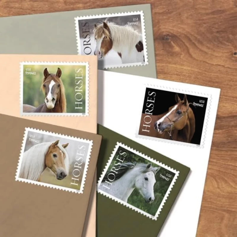 Horses 2024 USPS First-Class Mail Forever Postage Stamps – Sheet of 20