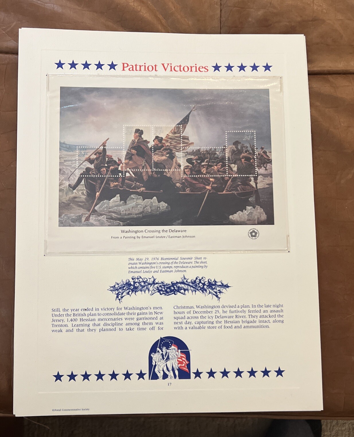 Postal Commemorative Society “Road To Freedom” Patriot Victories Stamp Set