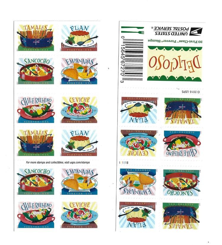 US SCOTT 5192 – 5197 5197a BOOKLET OF 20 DELICIOSO STAMPS FOREVER MNH