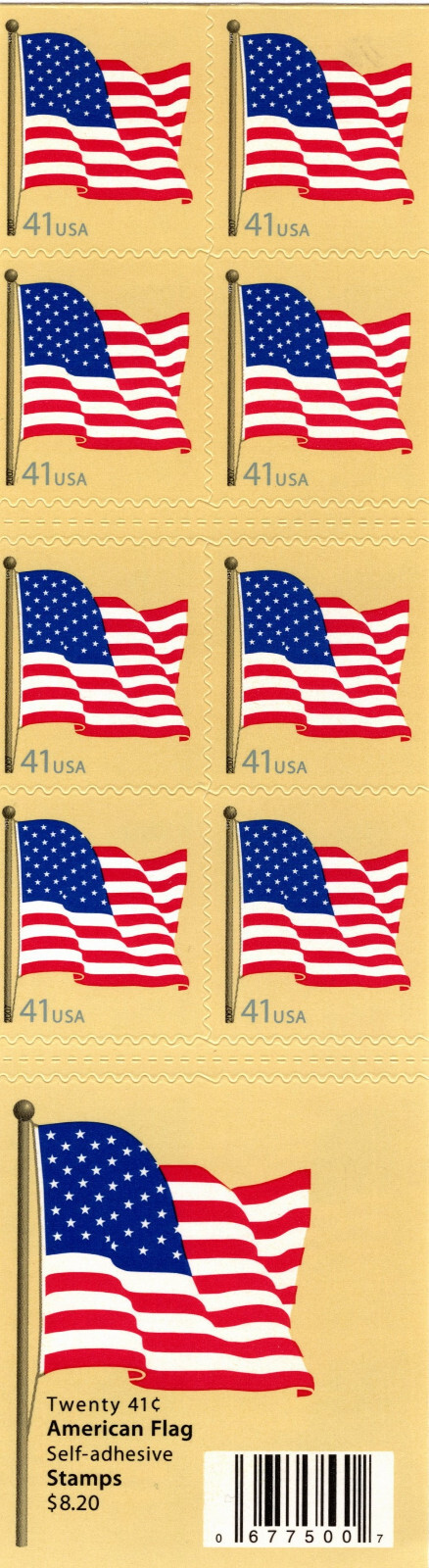 USA 2007 DEFINITIVE AMERICAN FLAG BOOKLET 20 STAMPS 41 CENT SCOTT 4191 MNH