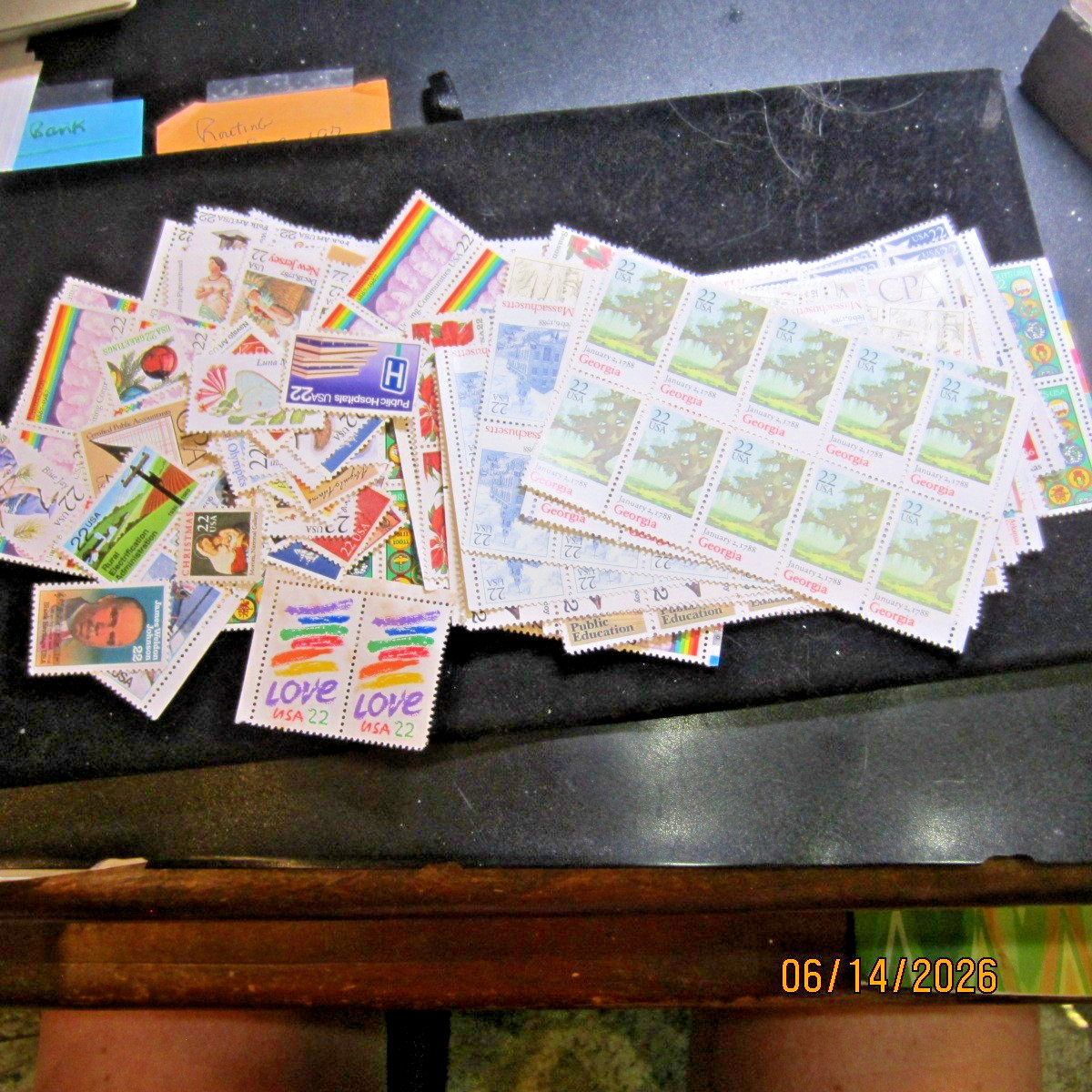 (1,000) TWENTY TWO Cent Mint Postage Stamps* Buy At 55% Of Face Value *STK A