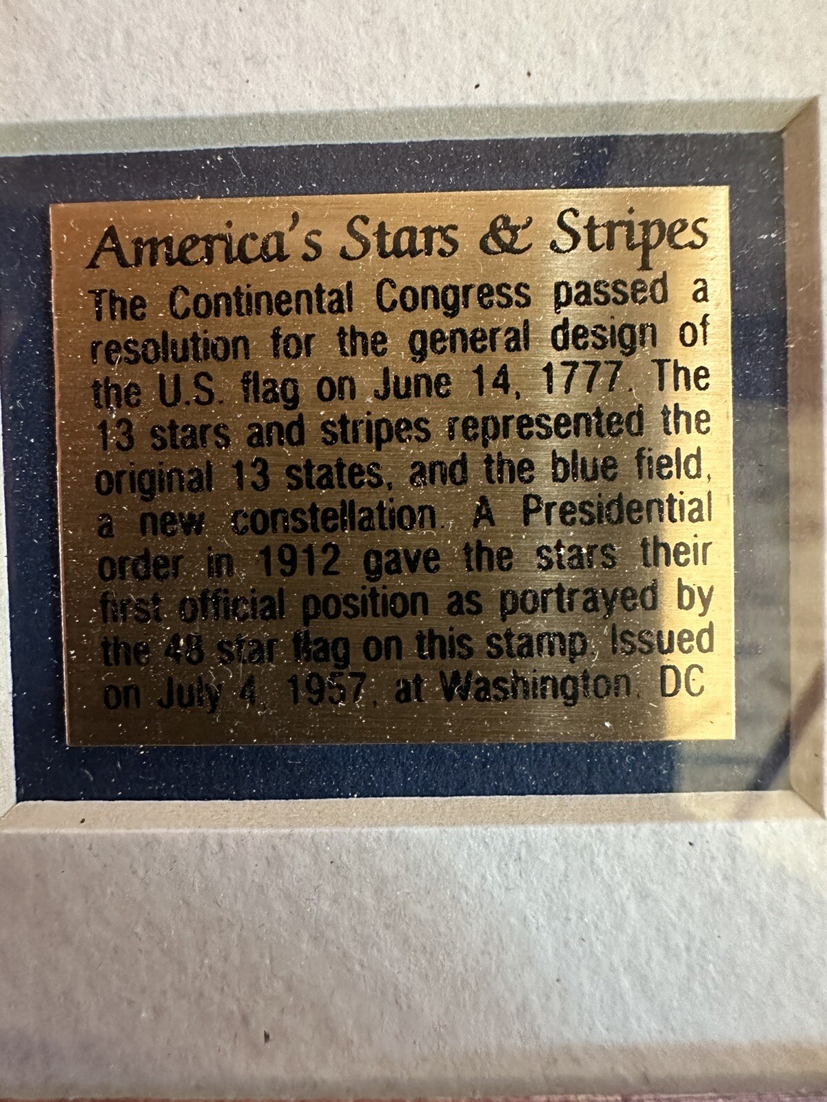 USPS 4c Us Flag Long May It Wave Framed Edition Postage Stamp
