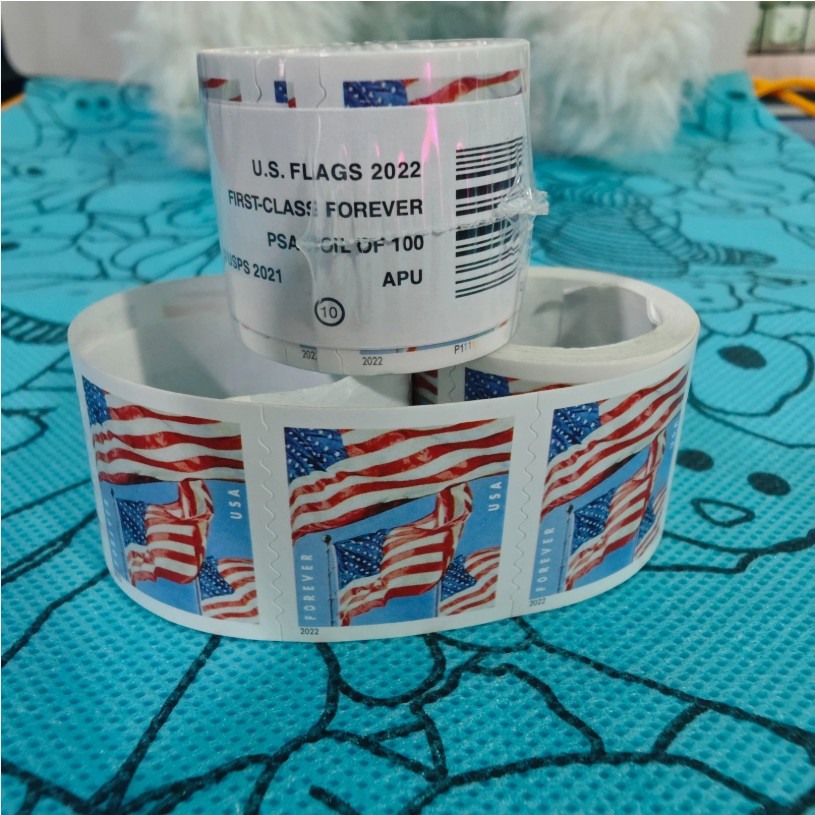 2022 US American Flag Stamps 20 Rolls of 2000 Pcs MNH Brand New Self-Adhesive