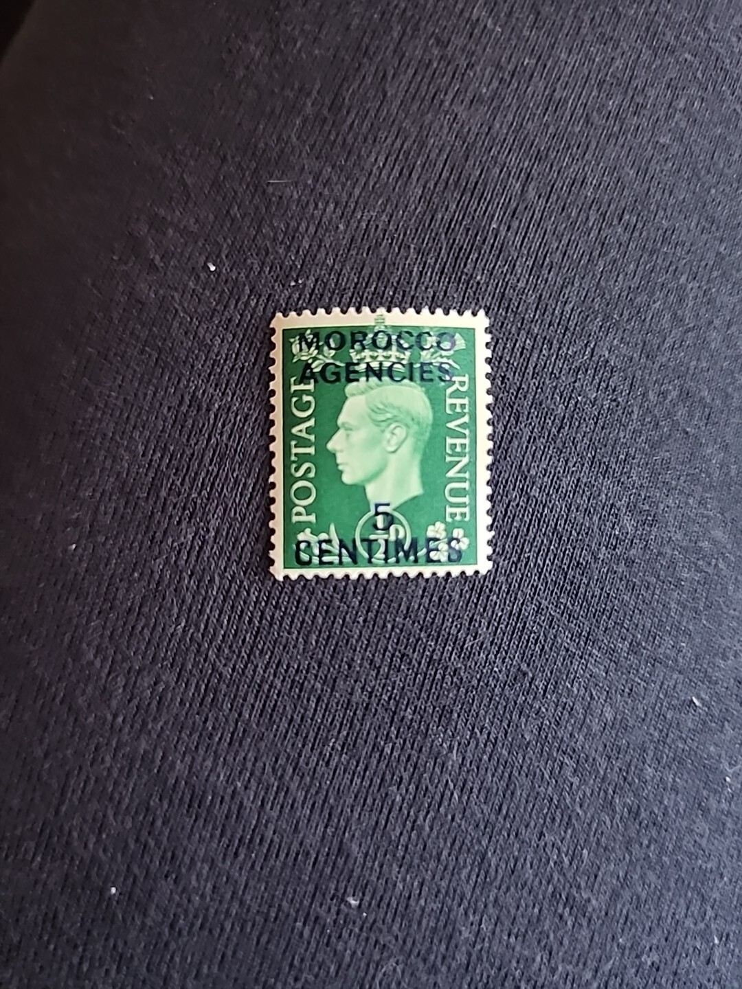 GREAT BRITAIN, MOROCCO AGENCIES (FRENCH), SCO # 440 5c SURCHARGE ON 1/2p MVLH