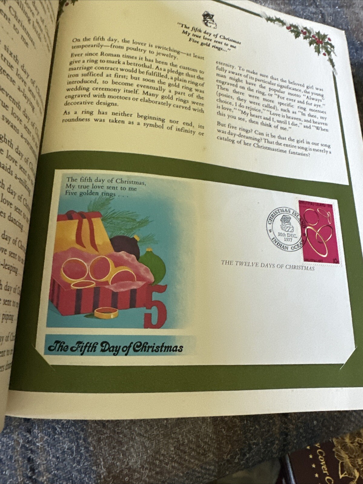 1977 1978 12 Days of Christmas FDC’s Christmas Island x 12 in the set