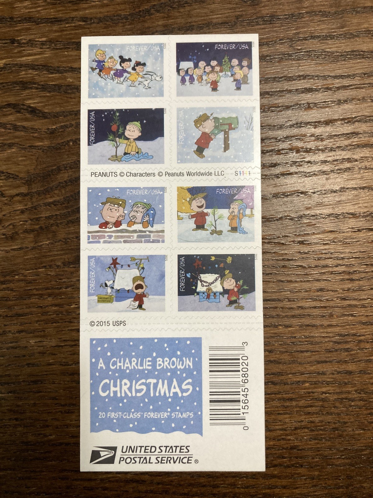 Book of 20 Forever Stamps – Charlie Brown Christmas