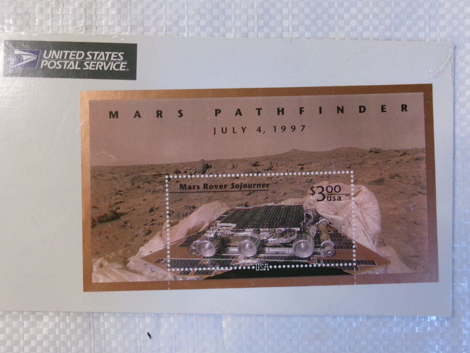 US SCOTT 3178 MARS PATHFINDER SOUVENIR SHEET $3.00 FACE Orig. Pckg