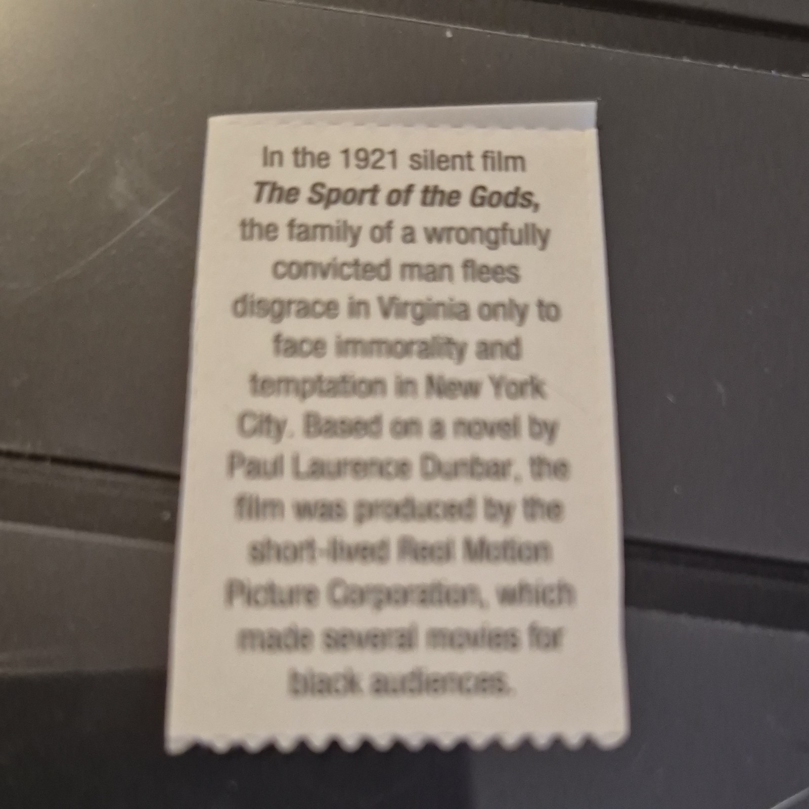 Black Cinema The Sport of the Gods 42 Cent USA Postage Stamp Dunbar