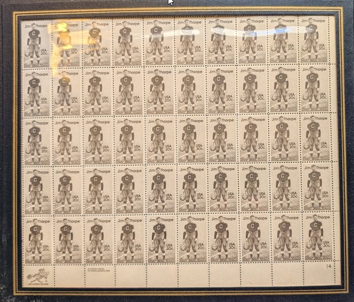 Sheet of 50 Stamps: Jim Thorpe Commemorative U.S. Postage Stamps