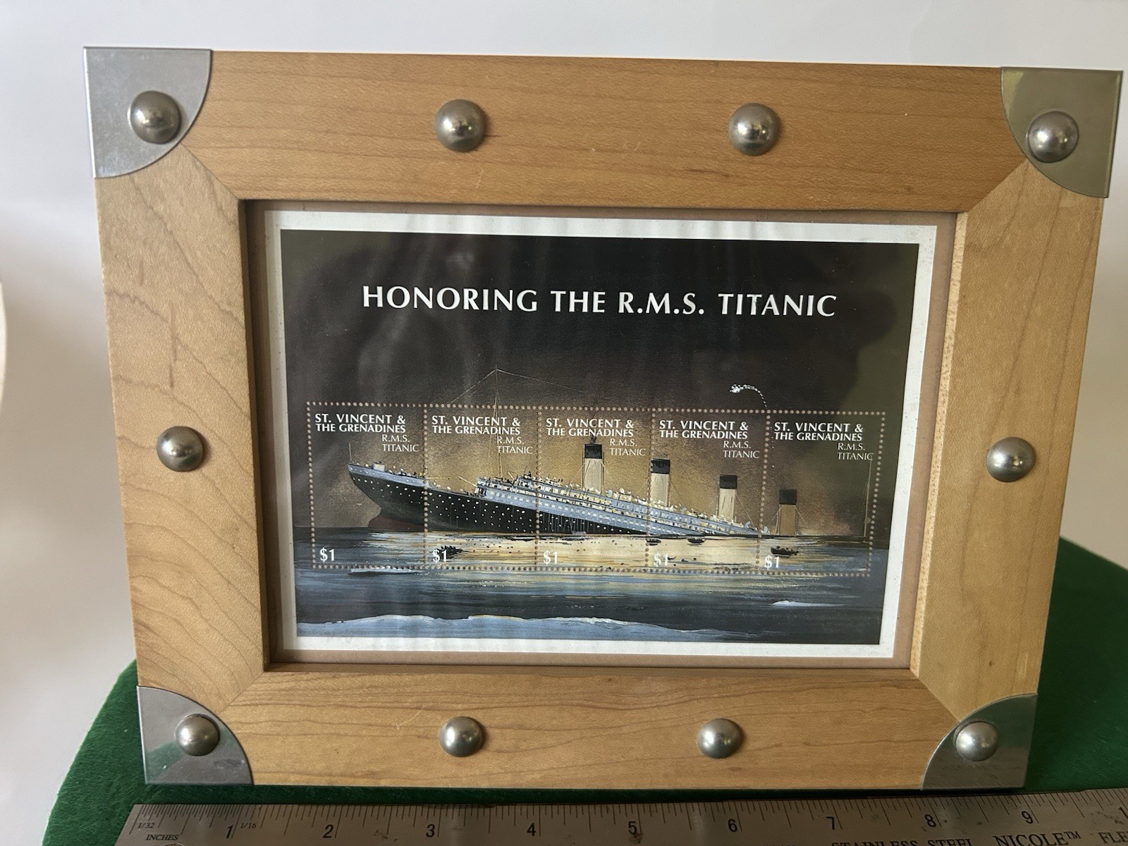 Framed Mint Stamped Titanic