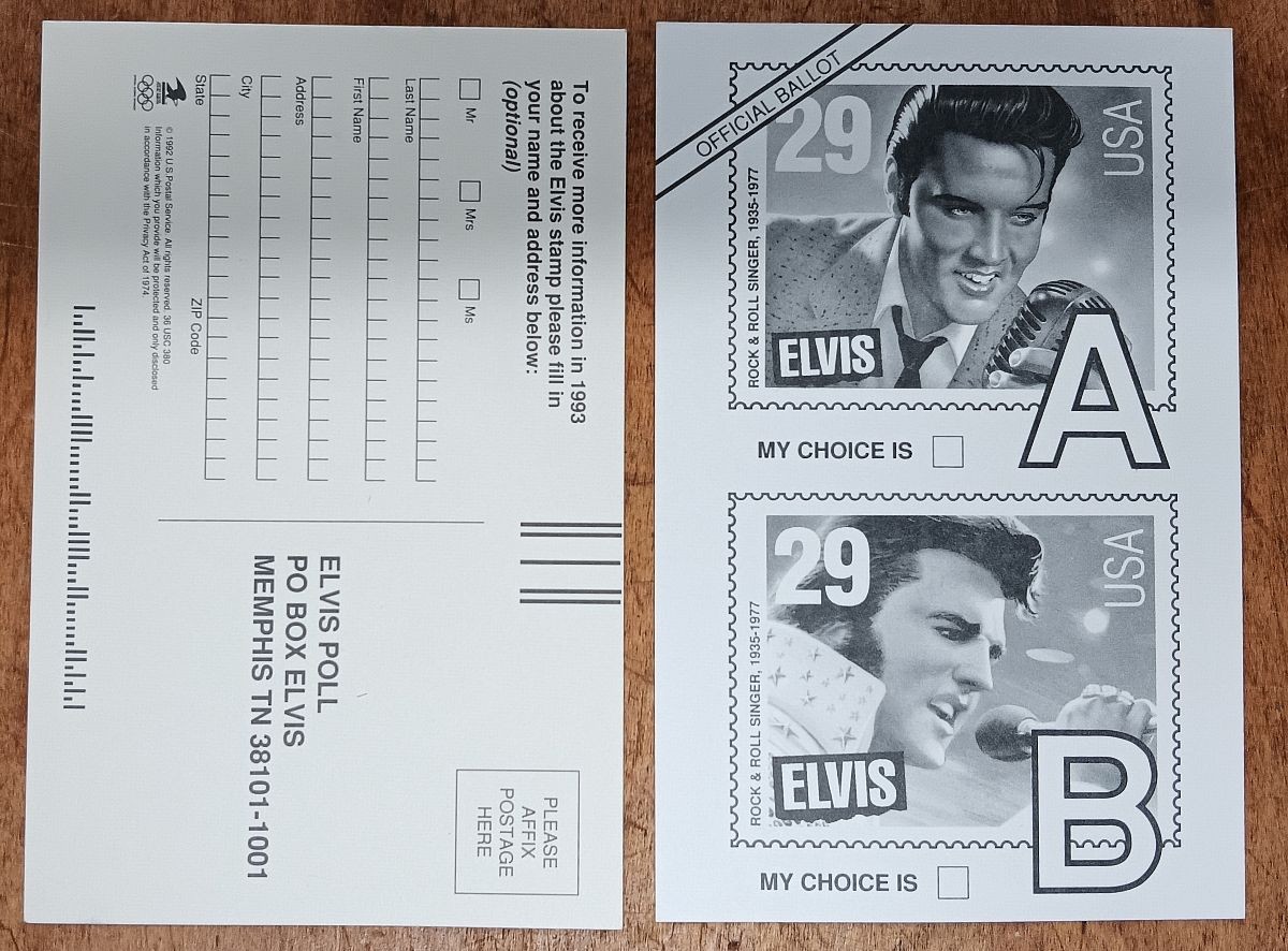 USPS Postage Stamps, various commemorative celebrities : Elvis 1992, etc.
