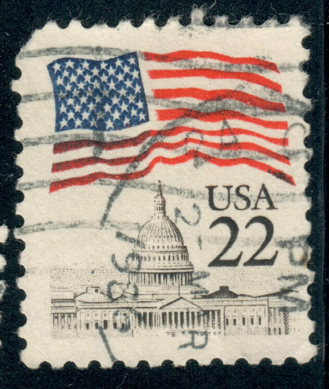 USA – 1985 – Flag over Capitol – 22¢ – #3721