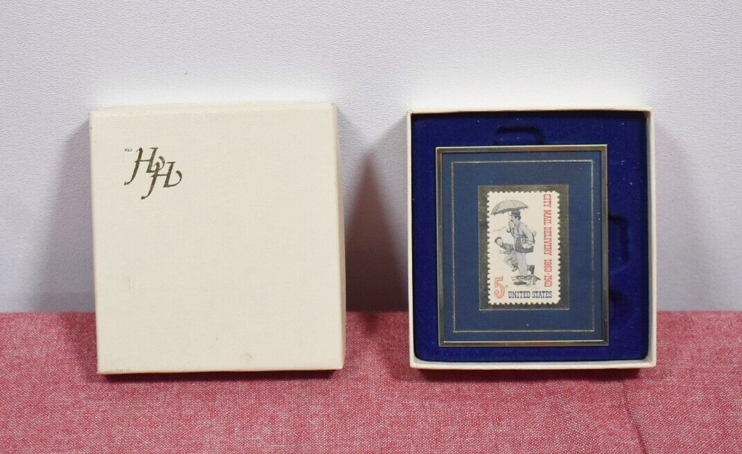 United States City Mail Delivery 1863-1963 Stamp Framed